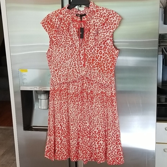 💕MAJE💕 Rutti Sleeveless Leopard Print Dress - Picture 10 of 16